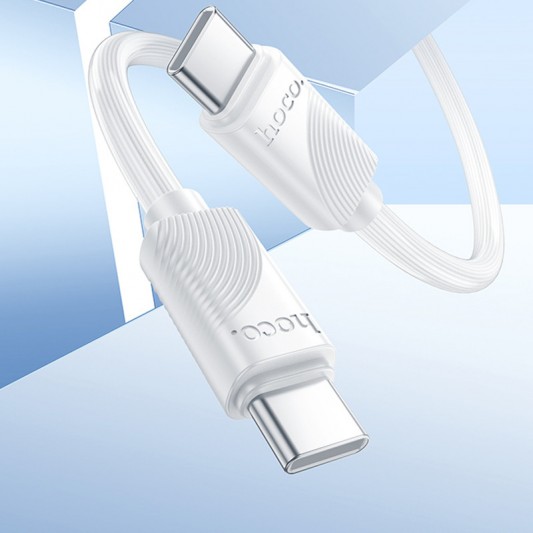 Дата кабель Hoco X114 Energy Type-C to Type-C 60W (1m) White - изображение 1