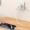 Блок живлення Hoco C149A Charm PD30W+QC3.0 (1USB-A/1C) + кабель Type-C to Type-C White