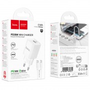 СЗУ Hoco C149A Charm PD30W+QC3.0 (1USB-A/1C) + кабель Type-C to Type-C White