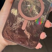 Чехол TPU Shiny Mountain (MagFit) для Apple iPhone 16e (6.1") Chocolate