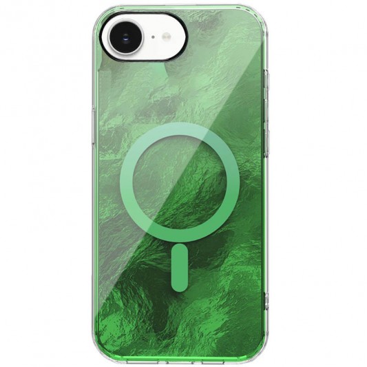 Чехол TPU Shiny Mountain (MagFit) для Apple iPhone 16e (6.1") Green