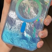 Чехол TPU Shiny Mountain (MagFit) для Apple iPhone 16e (6.1") Green / Blue
