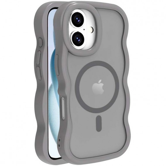 Чохол TPU+PC Undine with MagSafe для Apple iPhone 16 (6.1") Grey
