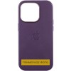 Шкіряний чохол Leather Case (AAA) with MagSafe and Animation для Apple iPhone 16 (6.1") Dark Purple