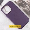 Шкіряний чохол Leather Case (AAA) with MagSafe and Animation для Apple iPhone 16 (6.1") Dark Purple