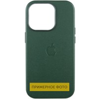Кожаный чехол Leather Case (AAA) with MagSafe and Animation для Apple iPhone 16 (6.1