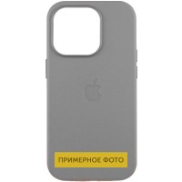 Кожаный чехол Leather Case (AAA) with MagSafe and Animation для Apple iPhone 16 (6.1
