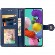 Шкіряний чохол-книжка GETMAN Gallant (PU) для Samsung Galaxy A51 Синій
