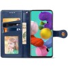Шкіряний чохол-книжка GETMAN Gallant (PU) для Samsung Galaxy A51 Синій