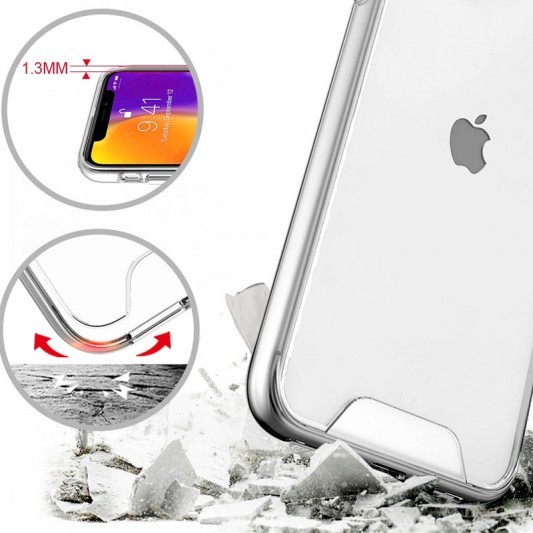 Чехол TPU Space Case transparent для Apple iPhone 7 / 8 / SE (2020) (4.7") Прозрачный - изображение 4
