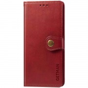 Шкіряний чохол-книжка GETMAN Gallant (PU) для Xiaomi Redmi 9 Червоний