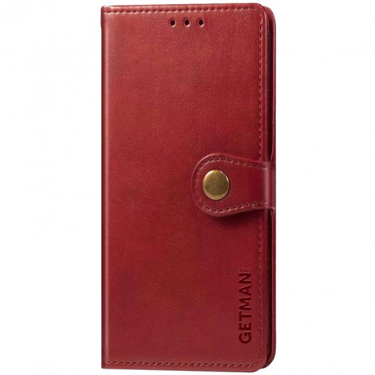 Шкіряний чохол-книжка GETMAN Gallant (PU) для Xiaomi Redmi 9 Червоний