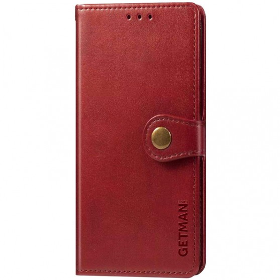 Шкіряний чохол-книжка GETMAN Gallant (PU) для Xiaomi Redmi 9 Червоний