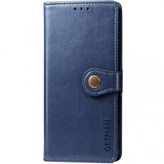 Кожаный чехол-книжка GETMAN Gallant (PU) для Xiaomi Redmi 9 Синий