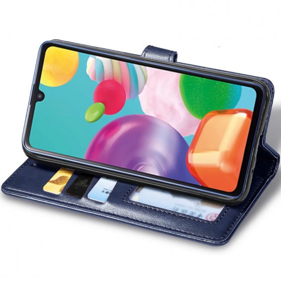 Шкіряний чохол-книжка GETMAN Gallant (PU) для Xiaomi Redmi 9 Синій