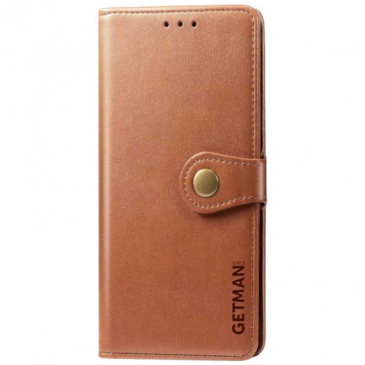 Кожаный чехол-книжка GETMAN Gallant (PU) для Xiaomi Redmi 9 Коричневый