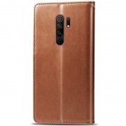 Кожаный чехол-книжка GETMAN Gallant (PU) для Xiaomi Redmi 9 Коричневый
