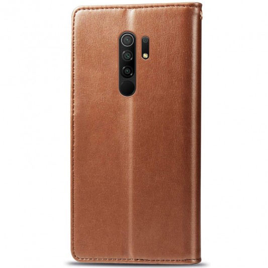 Кожаный чехол-книжка GETMAN Gallant (PU) для Xiaomi Redmi 9 Коричневый - изображение 1