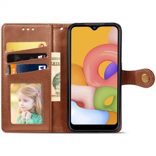 Кожаный чехол-книжка GETMAN Gallant (PU) для Xiaomi Redmi 9 Коричневый - изображение 2