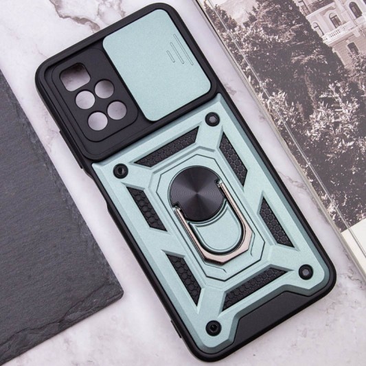 Ударостійкий чохол Camshield Serge Ring для Xiaomi Redmi 10 Зелений - зображення 6 