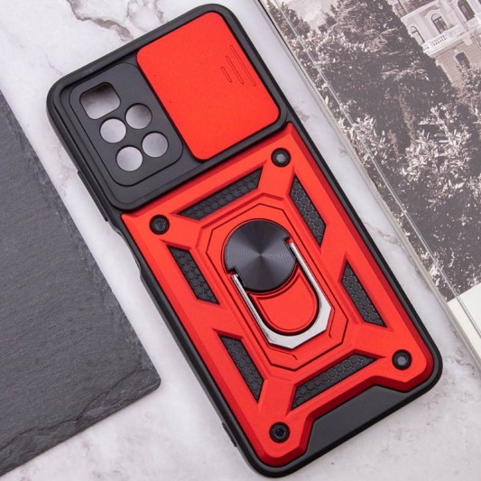 Ударостійкий чохол Camshield Serge Ring для Xiaomi Redmi 10 Червоний - зображення 6 