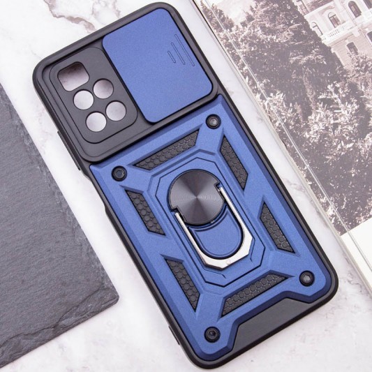 Ударопрочный чехол Camshield Serge Ring для Xiaomi Redmi 10 Синий - изображение 6