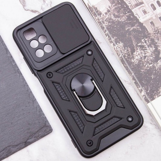 Ударостійкий чохол Camshield Serge Ring для Xiaomi Redmi 10 Чорний - зображення 6 