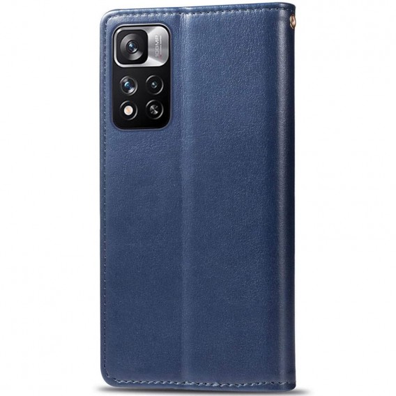 Шкіряний чохол-книжка GETMAN Gallant (PU) для Xiaomi Redmi Note 11 Pro 4G/5G / 12 Pro 4G Синій Шкіряний чохол-книжка GETMAN Gallant (PU) для Xiaomi Redmi Note 11 Pro 4G/5G / 12 Pro 4G Синій