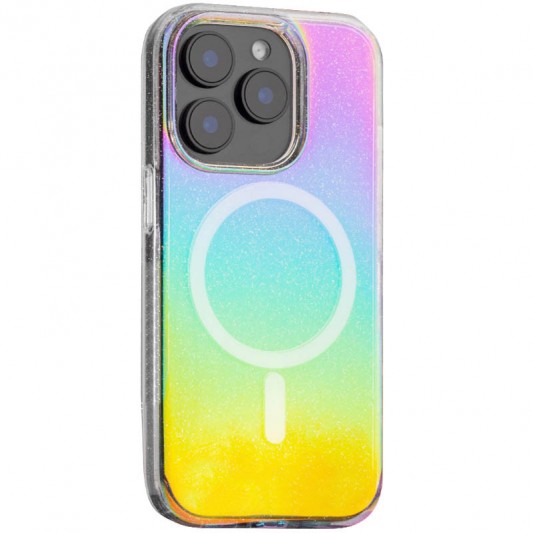 Чохол TPU Galaxy Sparkle (MagFit) для Apple iPhone 13 Pro Max (6.7") Chroma+Glitter