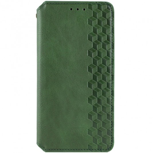 Шкіряний чохол-книжка GETMAN Cubic (PU) для Samsung Galaxy S23 FE Зелений