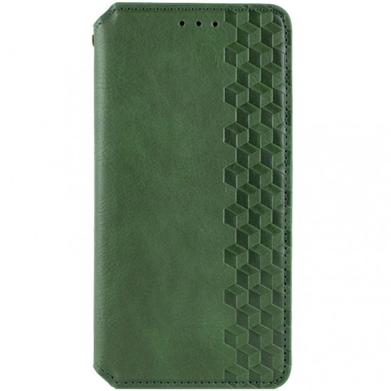 Шкіряний чохол-книжка GETMAN Cubic (PU) для Samsung Galaxy S23 FE Зелений