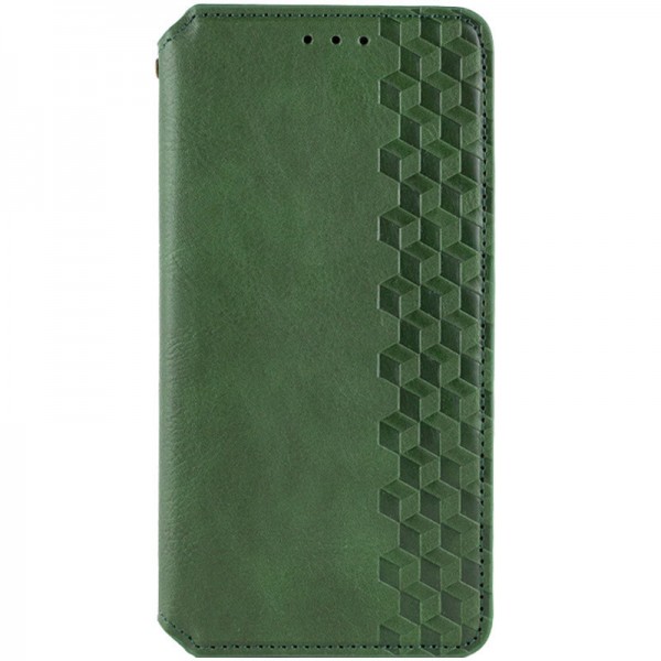 Кожаный чехол-книжка GETMAN Cubic (PU) для Samsung Galaxy S23 FE Зеленый