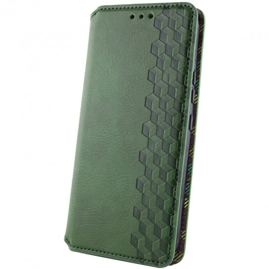Шкіряний чохол-книжка GETMAN Cubic (PU) для Samsung Galaxy S23 FE Зелений - зображення 3 