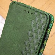 Шкіряний чохол-книжка GETMAN Cubic (PU) для Samsung Galaxy S23 FE Зелений