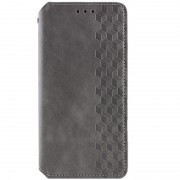 Кожаный чехол-книжка GETMAN Cubic (PU) для Samsung Galaxy S23 FE Серый