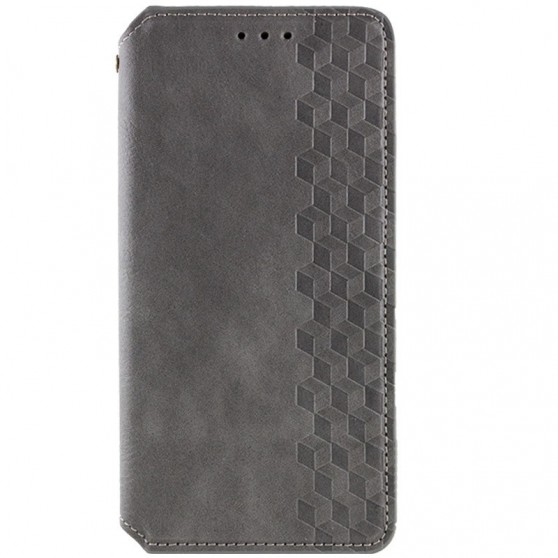 Шкіряний чохол-книжка GETMAN Cubic (PU) для Samsung Galaxy S23 FE Сірий