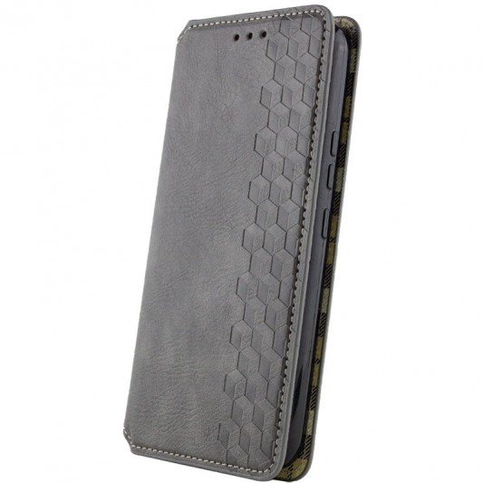 Шкіряний чохол-книжка GETMAN Cubic (PU) для Samsung Galaxy S23 FE Сірий - зображення 1 