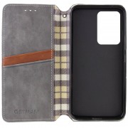 Шкіряний чохол-книжка GETMAN Cubic (PU) для Samsung Galaxy S23 FE Сірий
