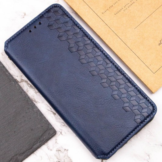 Шкіряний чохол-книжка GETMAN Cubic (PU) для Samsung Galaxy S23 FE Синій - зображення 2 