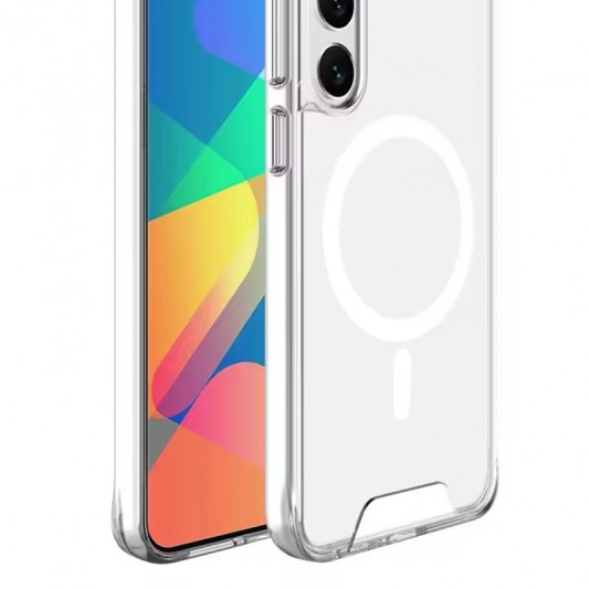 Чехол TPU Space Case with MagSafe для Samsung Galaxy S23 FE Прозрачный - изображение 1