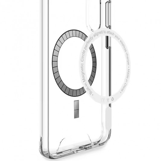 Чехол TPU Space Case with MagSafe для Samsung Galaxy S23 FE Прозрачный - изображение 2