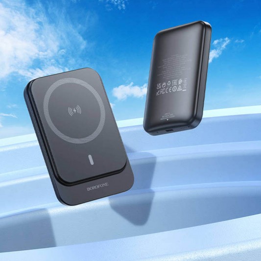 Портативное ЗУ Power Bank BOROFONE BJ63 Nimble PD20W с БЗУ 5000 mAh Black - изображение 4