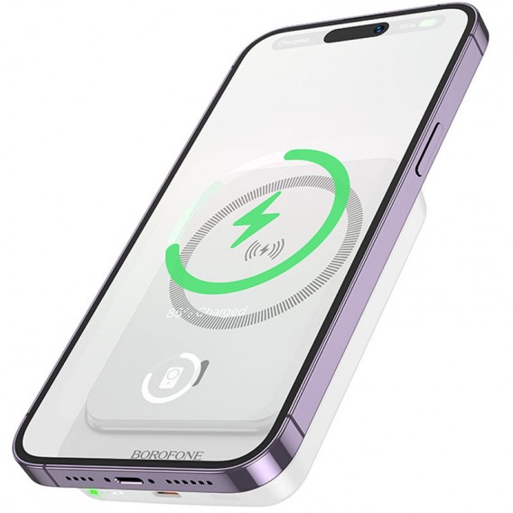 Портативний ЗП Power Bank BOROFONE BJ63 Nimble PD20W з БЗП 5000 mAh White - зображення 2 