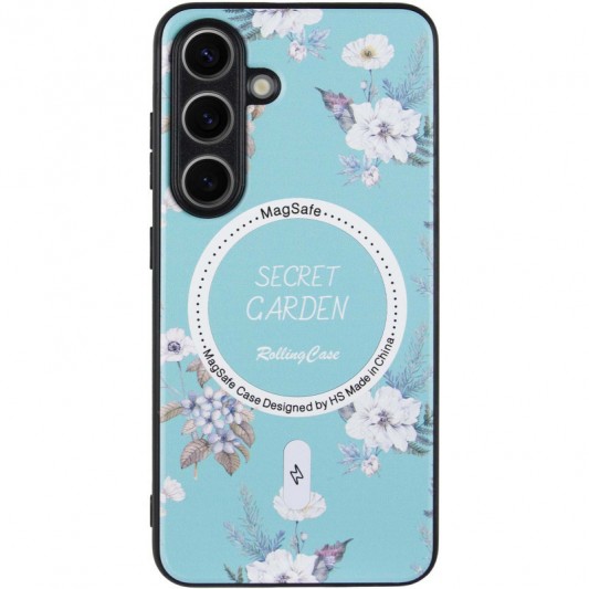 TPU+PC чехол Secret Garden with MagFit для Samsung Galaxy S23 FE Mint - изображение 1