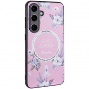 TPU+PC чехол Secret Garden with MagFit для Samsung Galaxy S23 FE Pink