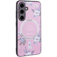 TPU+PC чохол Secret Garden with MagFit для Samsung Galaxy S23 FE Pink