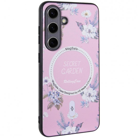 TPU+PC чохол Secret Garden with MagFit для Samsung Galaxy S23 FE Pink