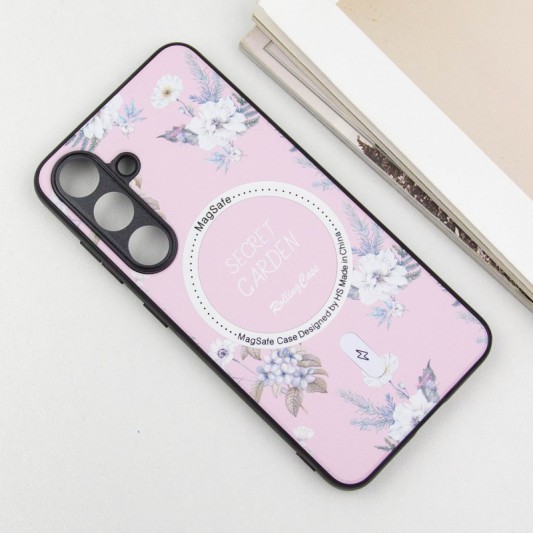 TPU+PC чехол Secret Garden with MagFit для Samsung Galaxy S23 FE Pink - изображение 2