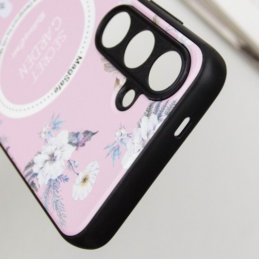 TPU+PC чехол Secret Garden with MagFit для Samsung Galaxy S23 FE Pink - изображение 6
