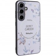 TPU+PC чехол Secret Garden with MagFit для Samsung Galaxy S23 FE White